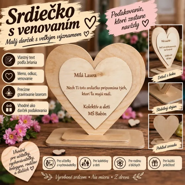 Srdiečko s venovaním