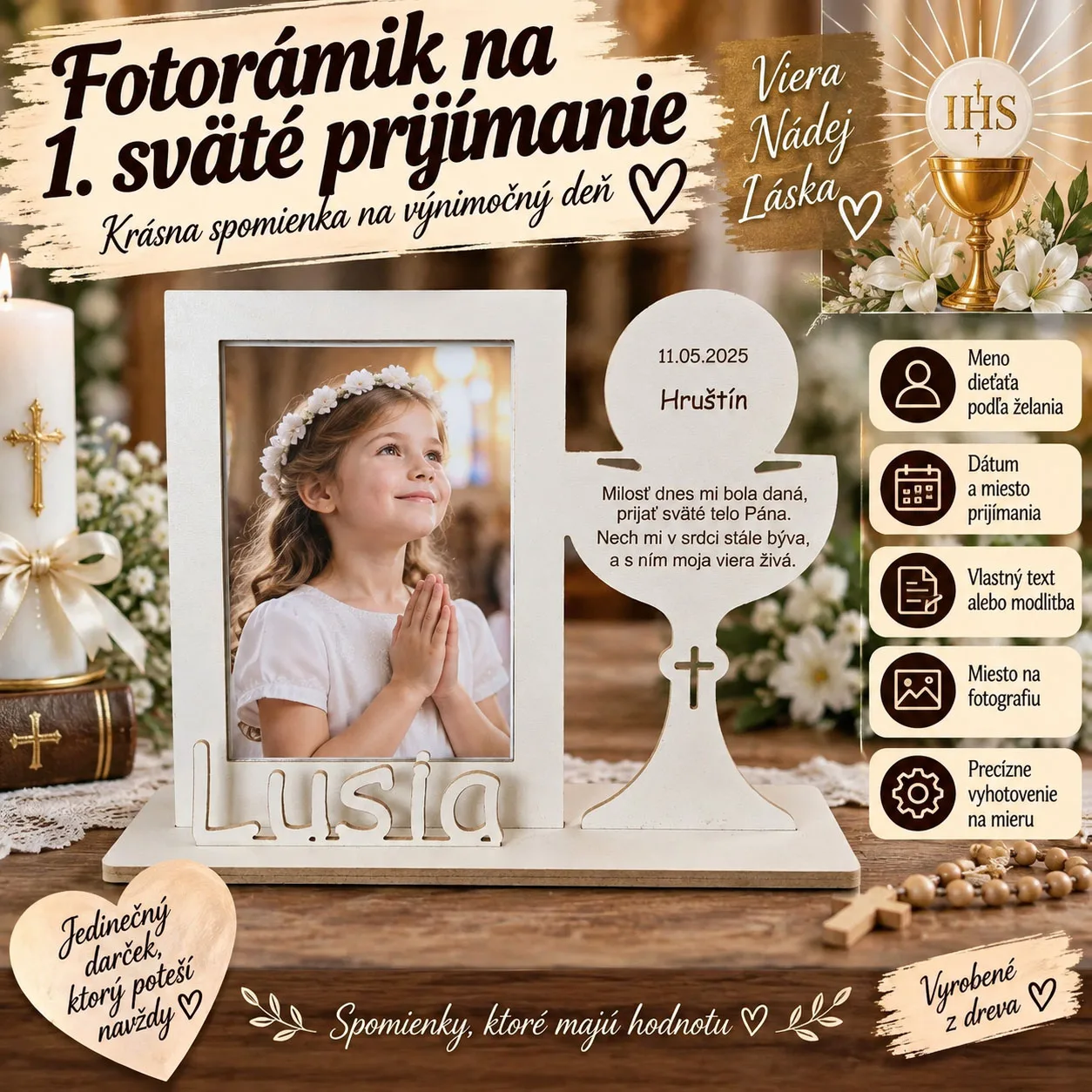 Drevený fotorámik 2