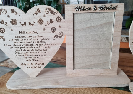 Poďakovanie rodičom - srdiečko s fotkou Poďakovanie rodičom - srdiečko s fotkou