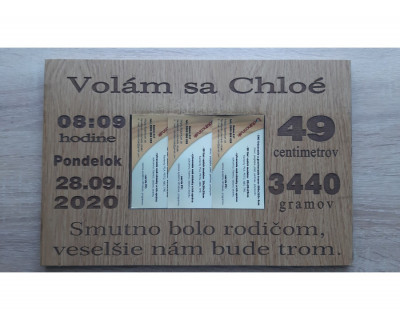 Krásny darček pre rodinu tabuľka č.2 