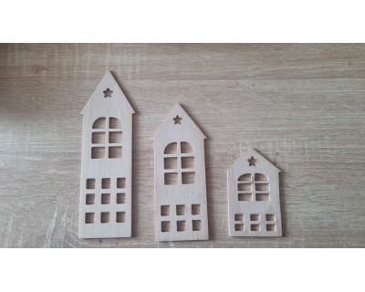 Domček 20x6, 15x6, 12x6cm