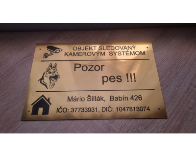 Tabuľka na plot 