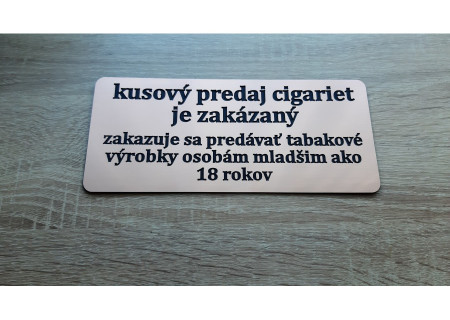 Tabuľka - Kusový predaj...