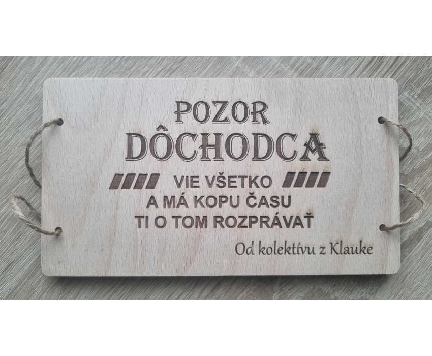   NIČ  - tabuľka na peniaze